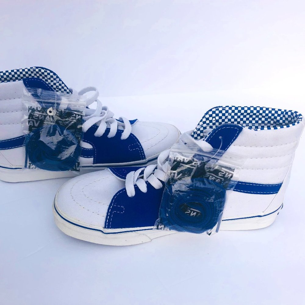 VANS BLUE & WHITE, Size 6.5 Womens (Brand New)